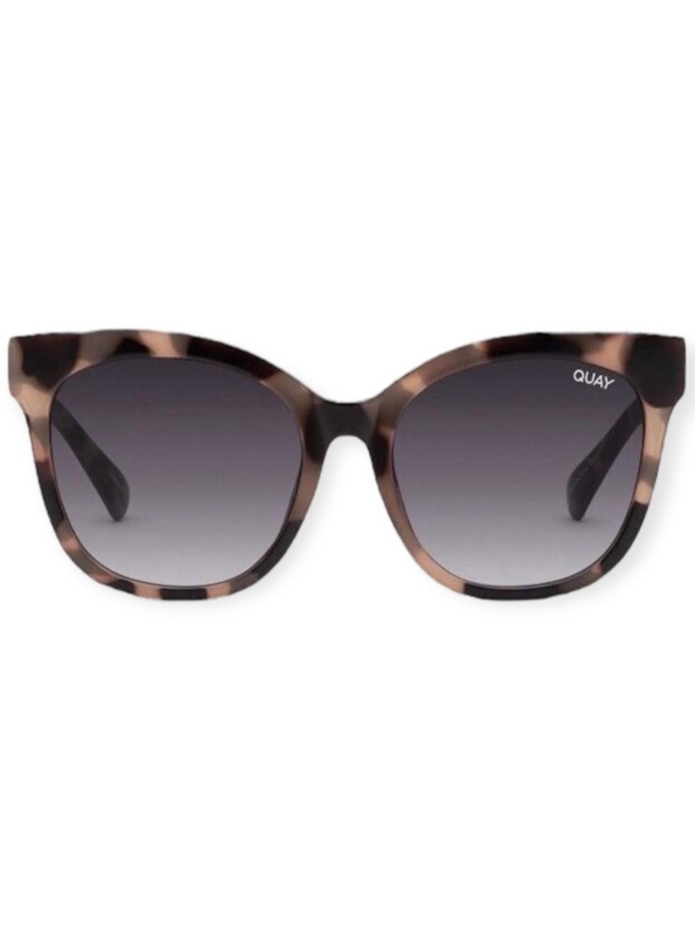QUAY It’s My Way Sunglasses Milky Tortoise Frames Grey Gradient Lenses NWT